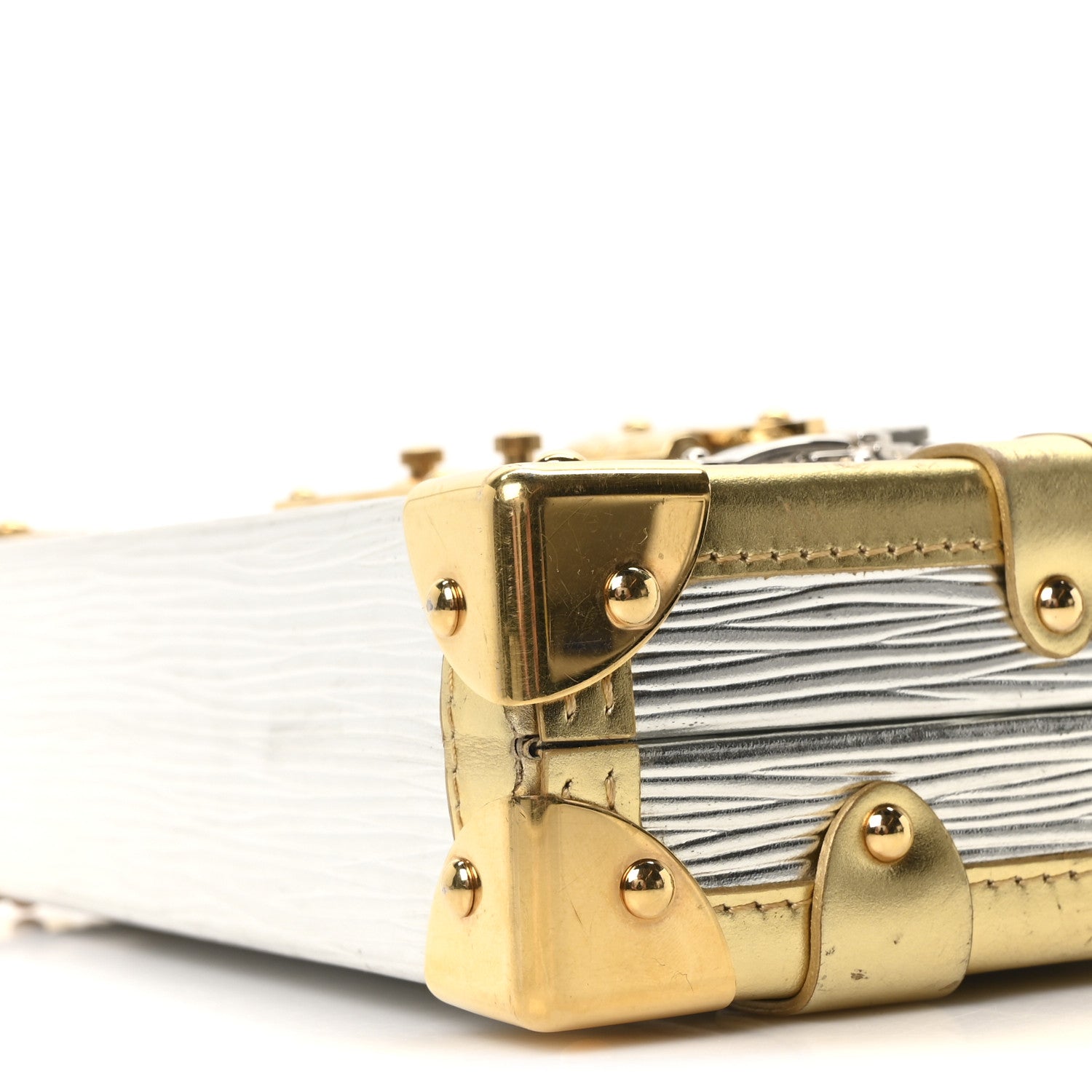 Louis Vuitton Metallic Epi Petite Malle Silver 9 of 9