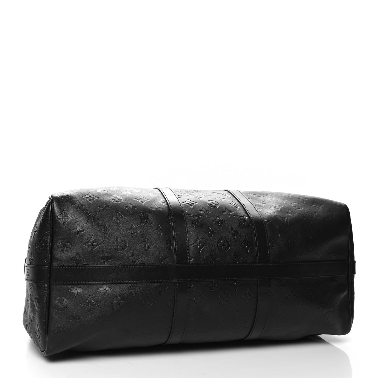 Calfskin Shadow Monogram Keepall Bandouliere 50 Black