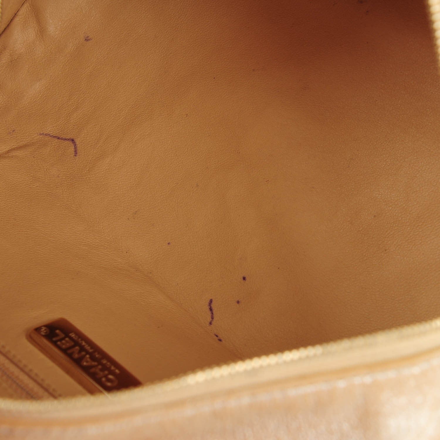 Chanel Metallic Goatskin Medium Luxe Ligne Bowler Tote Gold 6 of 8