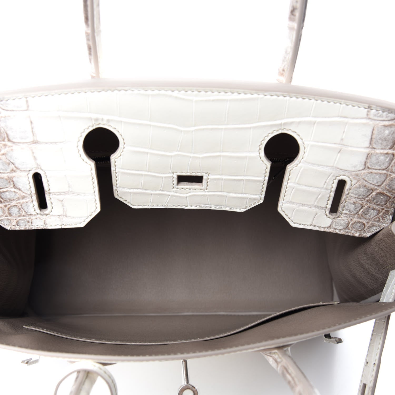 Hermes Matte Niloticus Crocodile Himalaya Birkin 30 Blanc 5 of 15