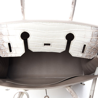 Hermes Matte Niloticus Crocodile Himalaya Birkin 30 Blanc 5 of 15