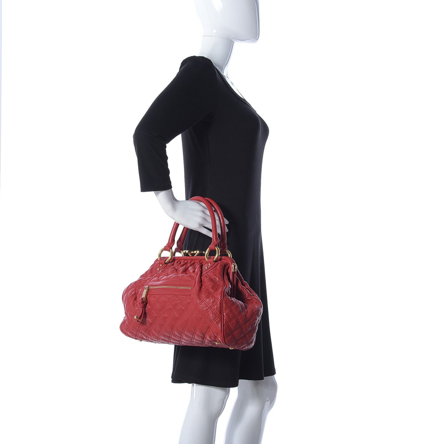 Lambskin Quilted Stam Red