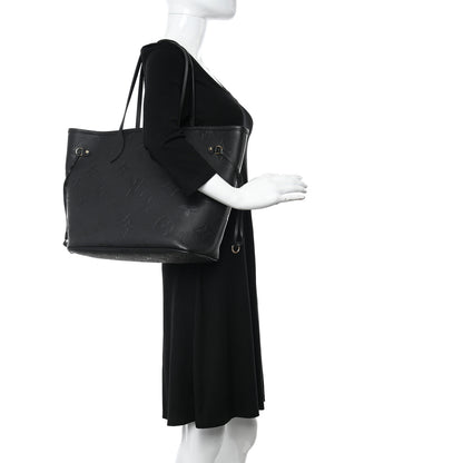 Louis Vuitton Empreinte Monogram Giant Neverfull MM Black 2 of 10