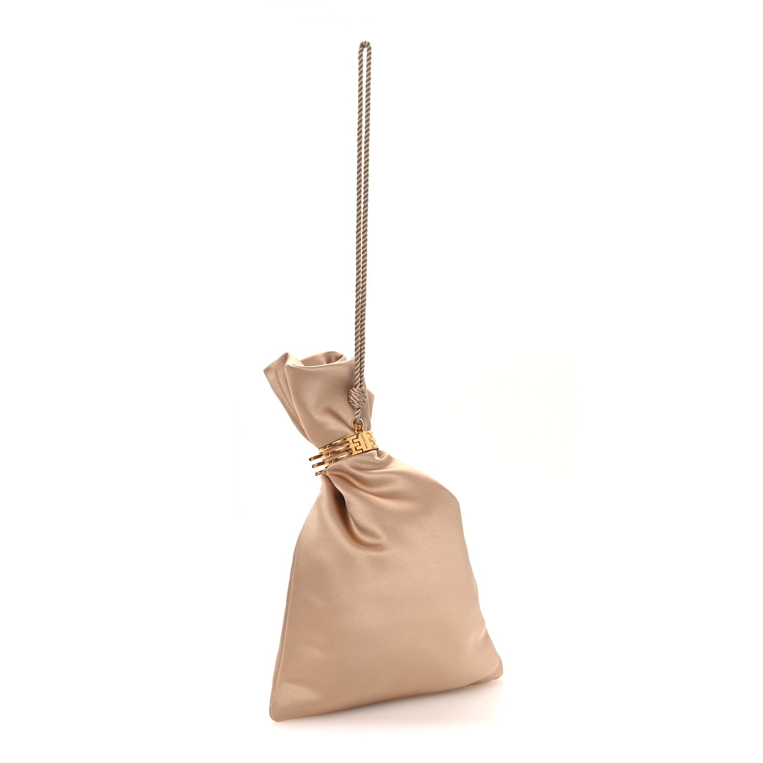Saint Laurent Satin Evening Pouch Nude Baby Nude 3 of 11