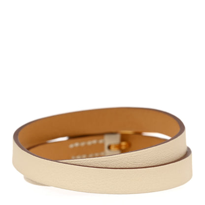 Hermes Swift Behapi Double Tour Reversible Bracelet XS Nata Jaune Ambre 3 of 8