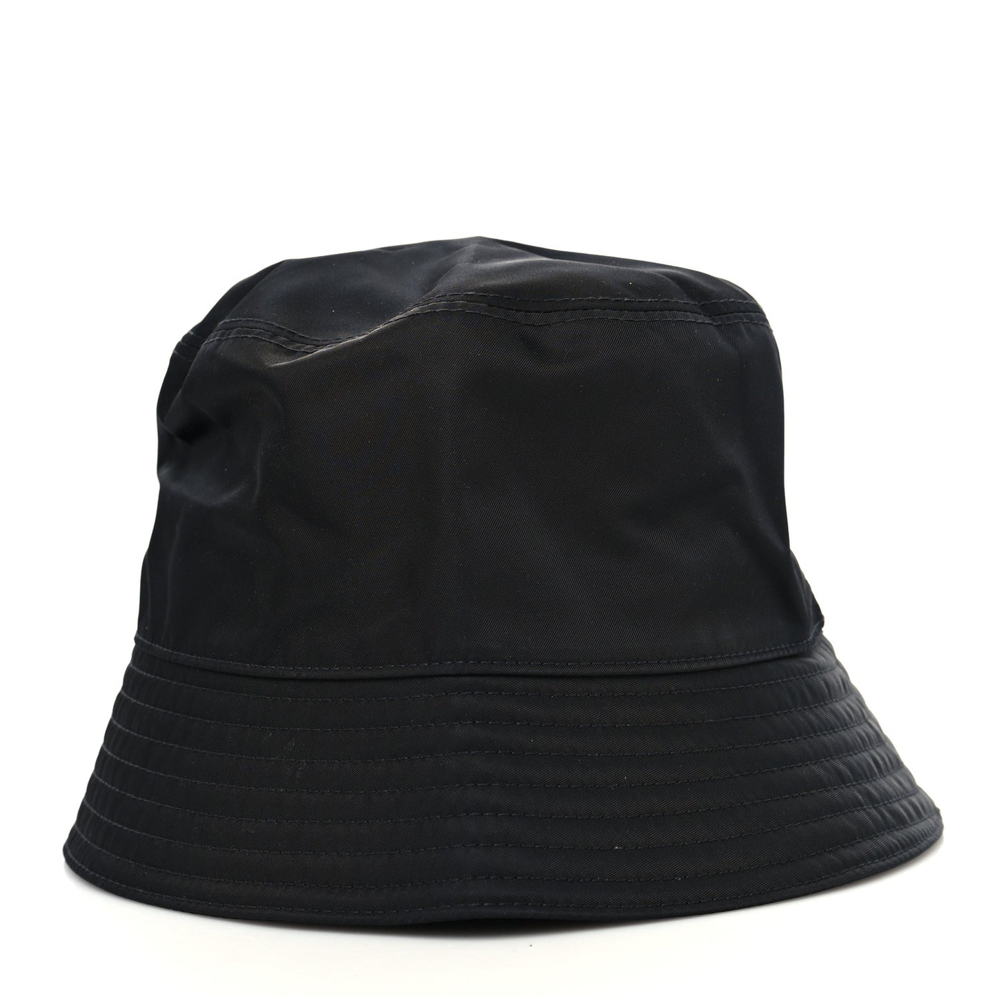 Re-Nylon Metal Triangle Logo Womens Bucket Hat S Black