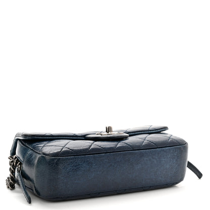 Chanel Glazed Calfskin Quilted Small Duo Color Flap Blue 4 of 12