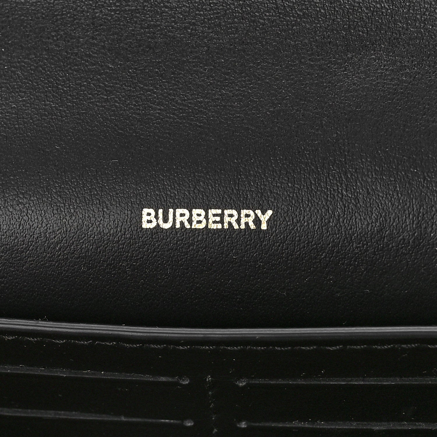 Burberry Calfskin Vintage Check Hannah Wallet with Detachable Strap Black 6 of 8