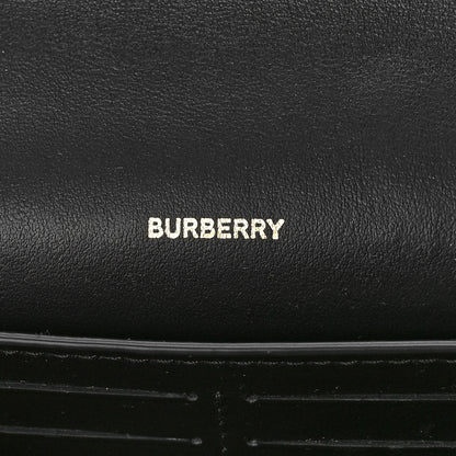 Burberry Calfskin Vintage Check Hannah Wallet with Detachable Strap Black 6 of 8