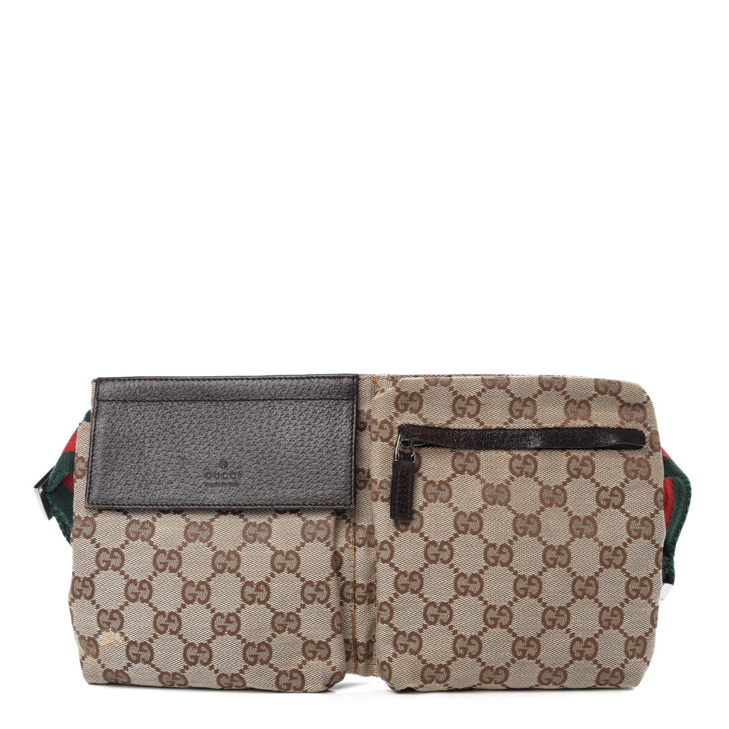 Gucci Monogram Web Belt Bag Dark Brown 1 of 11