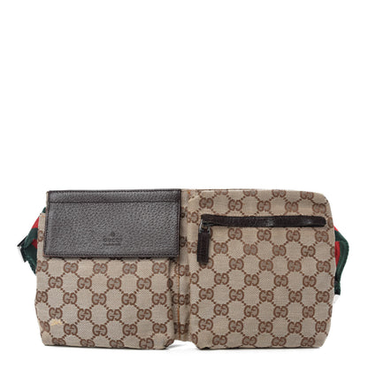 Gucci Monogram Web Belt Bag Dark Brown 1 of 11