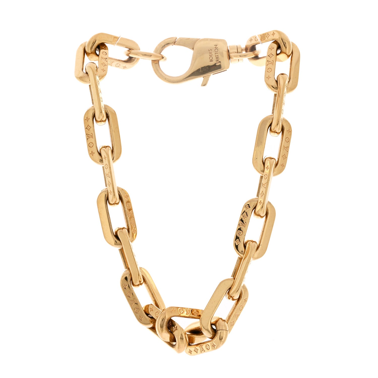 Louis Vuitton LV Edge Necklace MM Gold 3 of 7