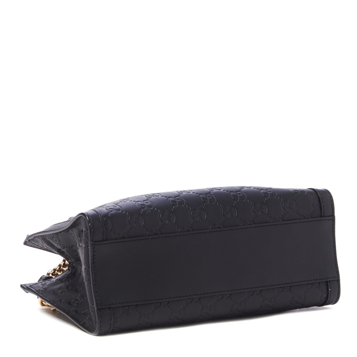 Guccissima Small Padlock Tote Black