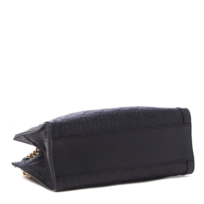 Gucci Guccissima Small Padlock Tote Black 4 of 10