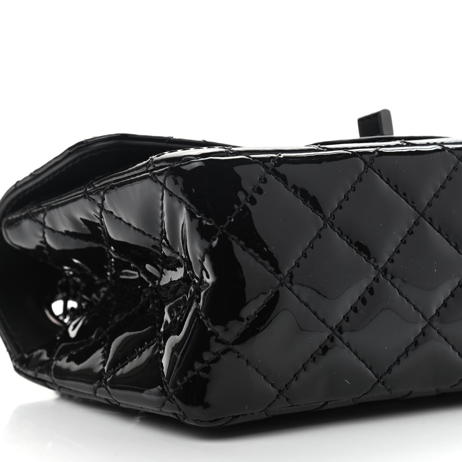 Chanel Patent Calfskin Quilted 2.55 Reissue Mini Flap So Black 9 of 11