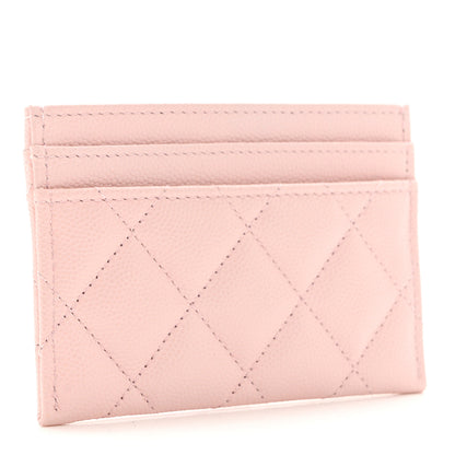 Chanel Caviar Quilted Crystal Card Holder Pink 2 of 8