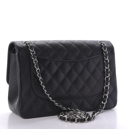 Chanel Caviar Quilted Jumbo Double Flap Black 3 of 10