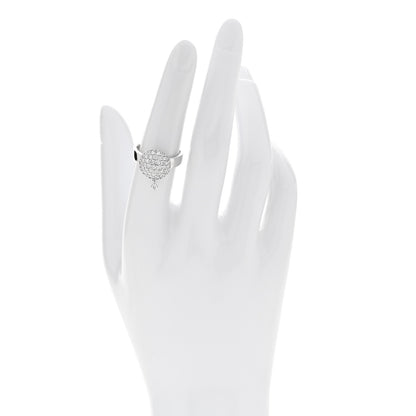 Parker & West by FASHIONPHILE 18K White Gold Diamond .60ctw Round Pave Charm Ring  53 6.25 2 of 9