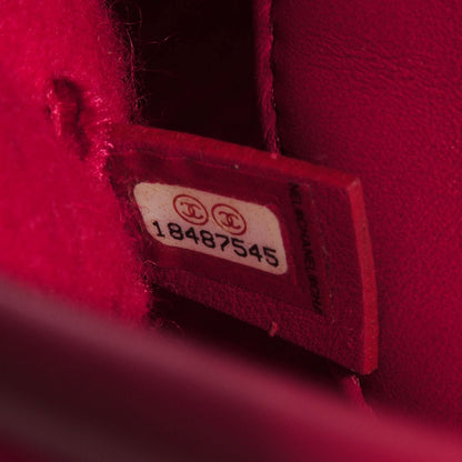 Chanel Fancy Felt Flap Dark Pink 8 of 8