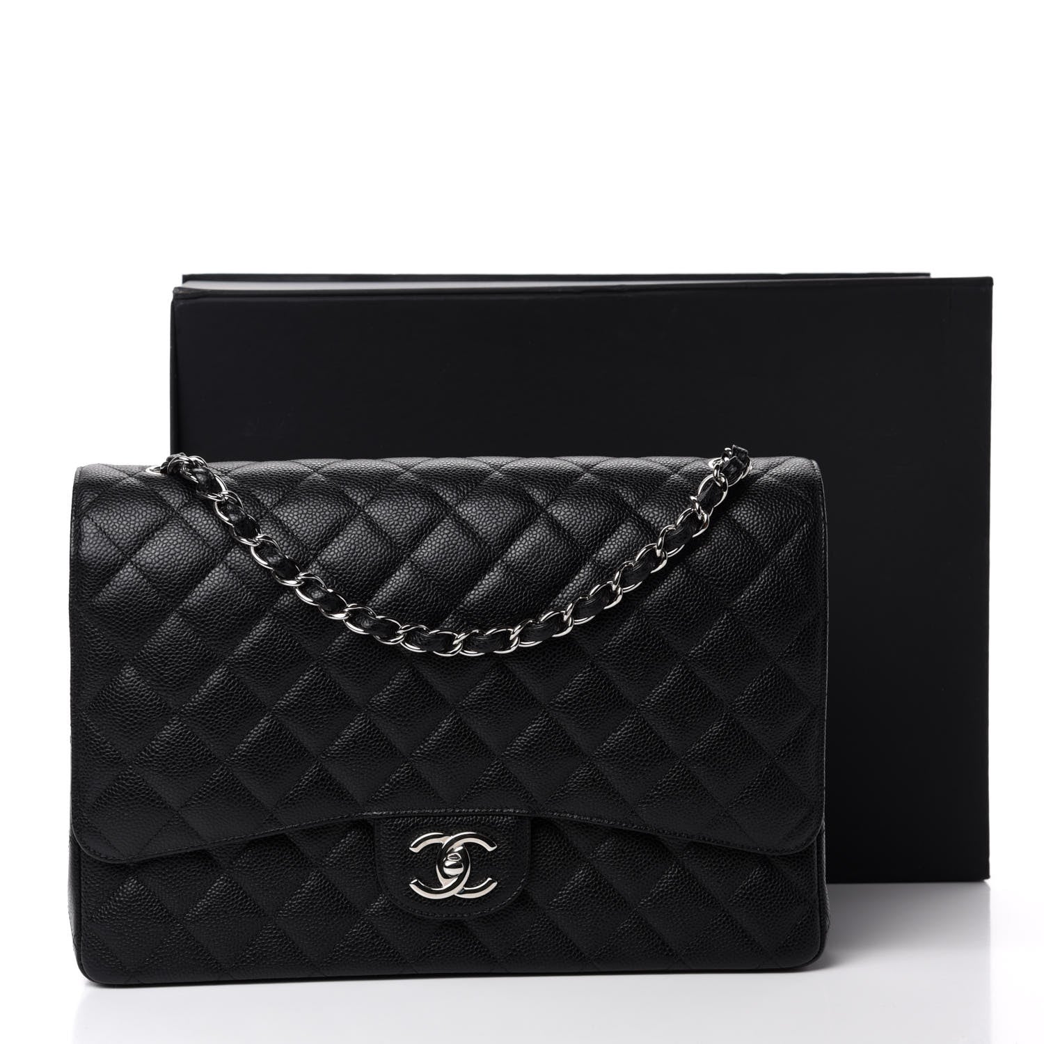 Chanel Caviar Quilted Maxi Double Flap Black 11 of 11