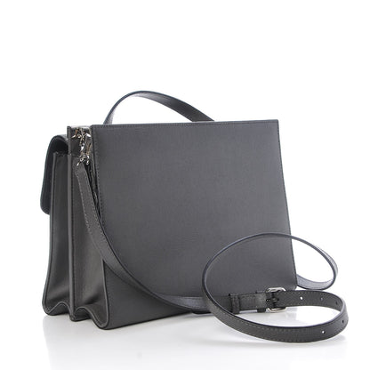 Fendi Calf Hair Crocodile Printed Demi Jour Shoulder Bag Grey 3 of 9