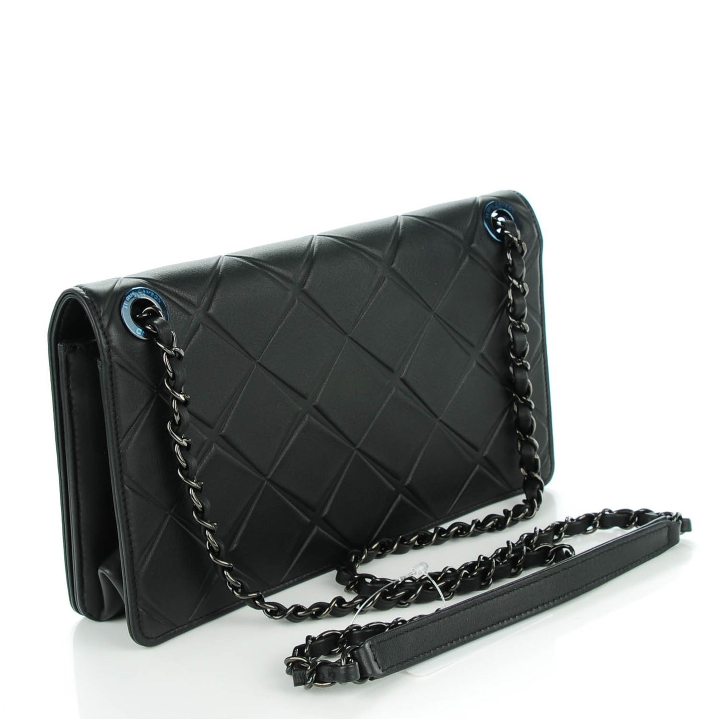 Calfskin Small Propeller Flap Black