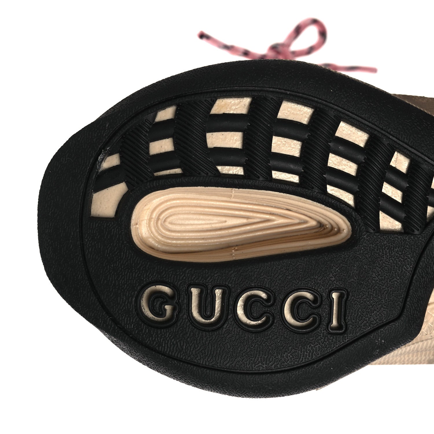 Gucci Ultralight Plume Calfskin Monogram Printed Womens Gucci Run Sneakers 37.5 Beige Ebony 8 of 13