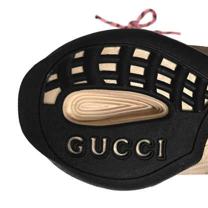 Gucci Ultralight Plume Calfskin Monogram Printed Womens Gucci Run Sneakers 37.5 Beige Ebony 8 of 13