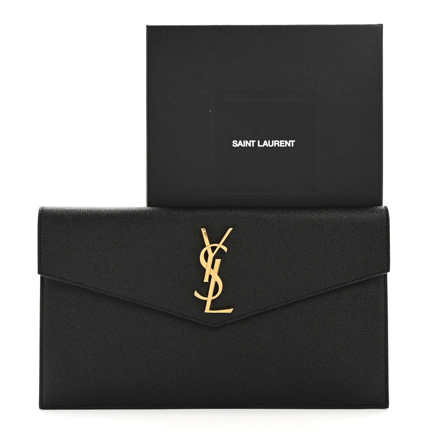 Saint Laurent Grain De Poudre Uptown Pouch Black 8 of 8