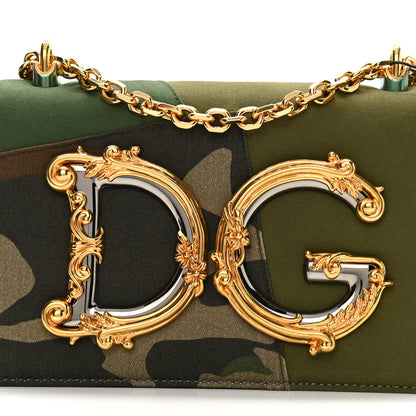 Dolce & Gabbana Cotton Camouflage Patchwork DG Girls Shoulder Bag Multicolor 9 of 10