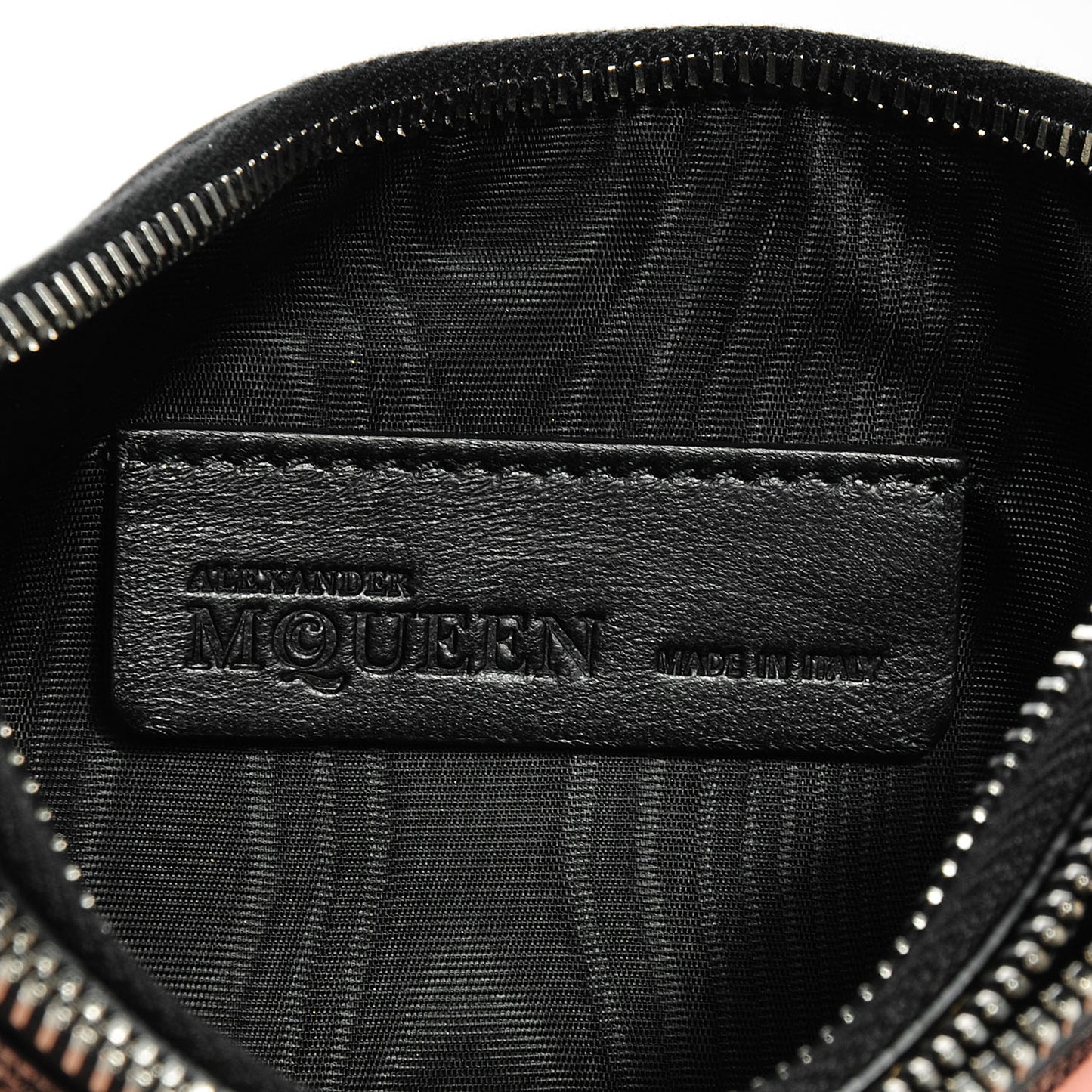 Leather Double Compartment Pouch Gold Silver
