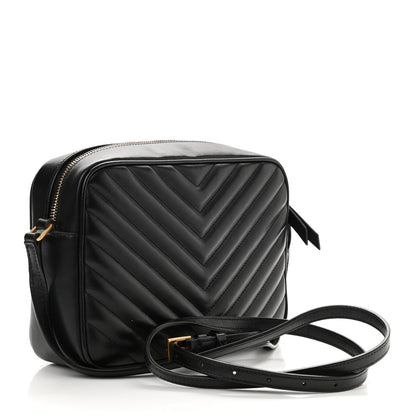 Saint Laurent Calfskin Matelasse Monogram Lou Camera Bag Black 3 of 8