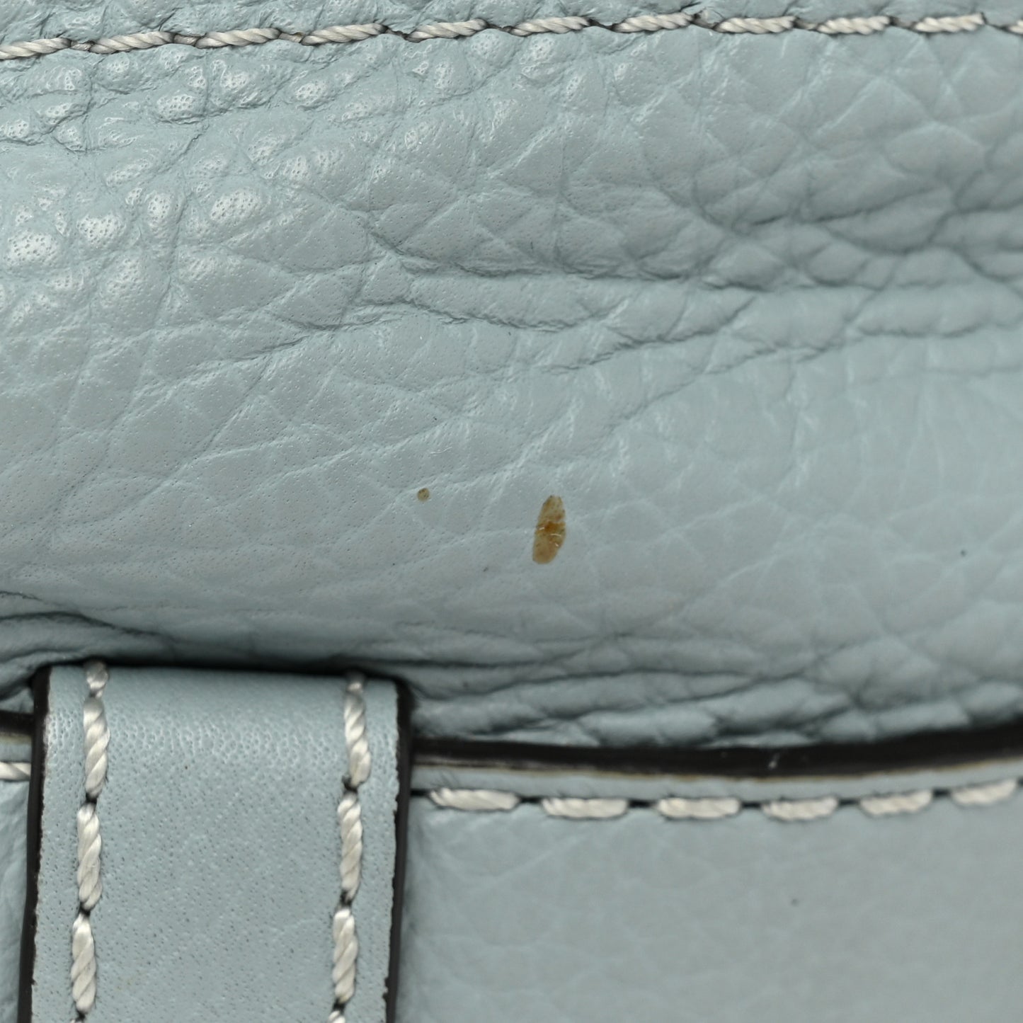 Calfskin Mini Marcie Round Crossbody Bag Faded Blue