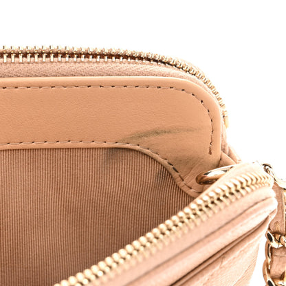Chanel Caviar Quilted Small Clutch With Chain Beige 12 of 15