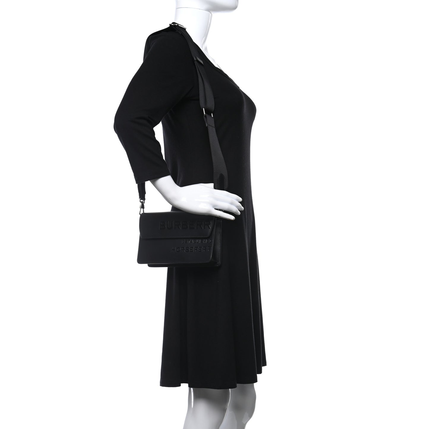 Calfskin Graphic Printed Oscar Crossbody Bag Black
