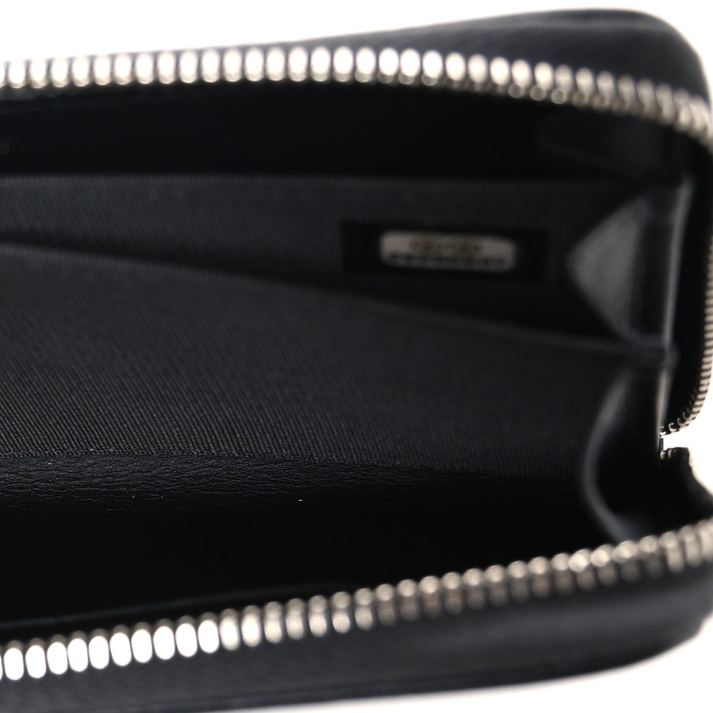Lambskin Studded Small Timeless CC Zip Around Wallet Black