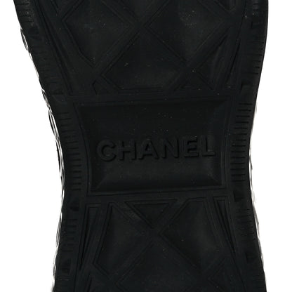 Chanel Suede Calfskin Velvet Grosgrain CC Sneakers 39 Black 6 of 9
