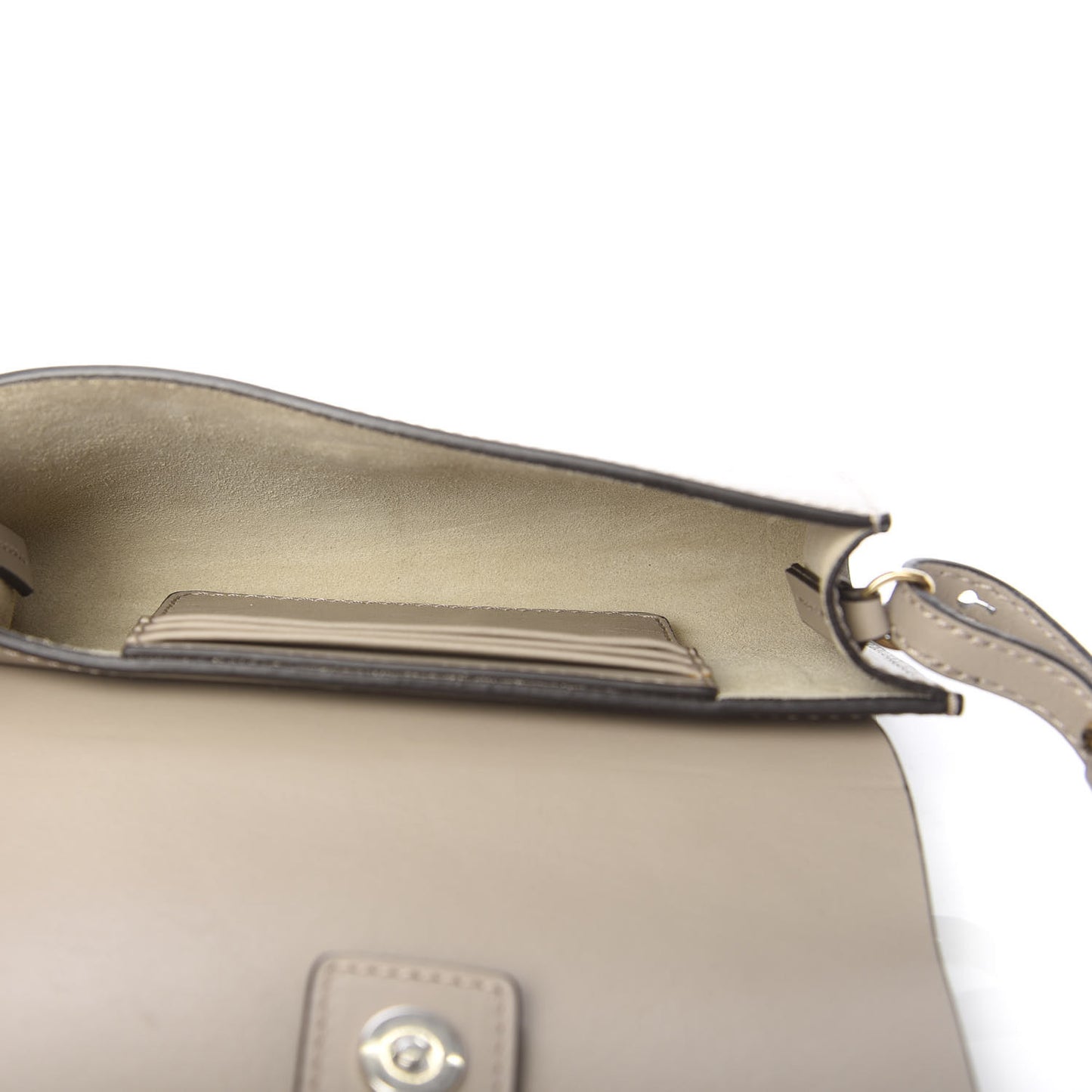 Suede Calfskin Mini Faye Shoulder Bag Motty Grey
