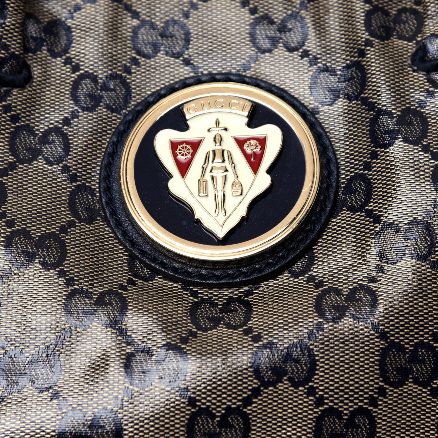 Crystal Monogram Hysteria Tote Navy Blue