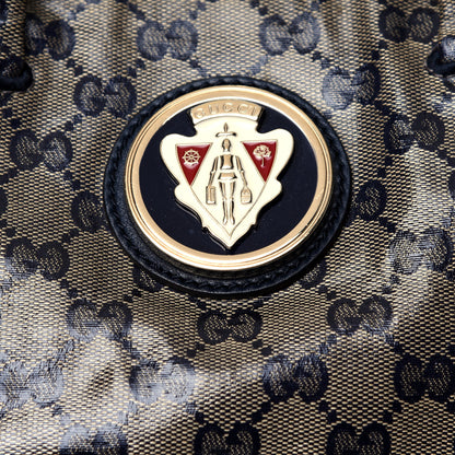 Gucci Crystal Monogram Hysteria Tote Navy Blue 9 of 10