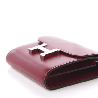 Hermes Veau Tadelakt Constance Short Wallet Rubis 7 of 8