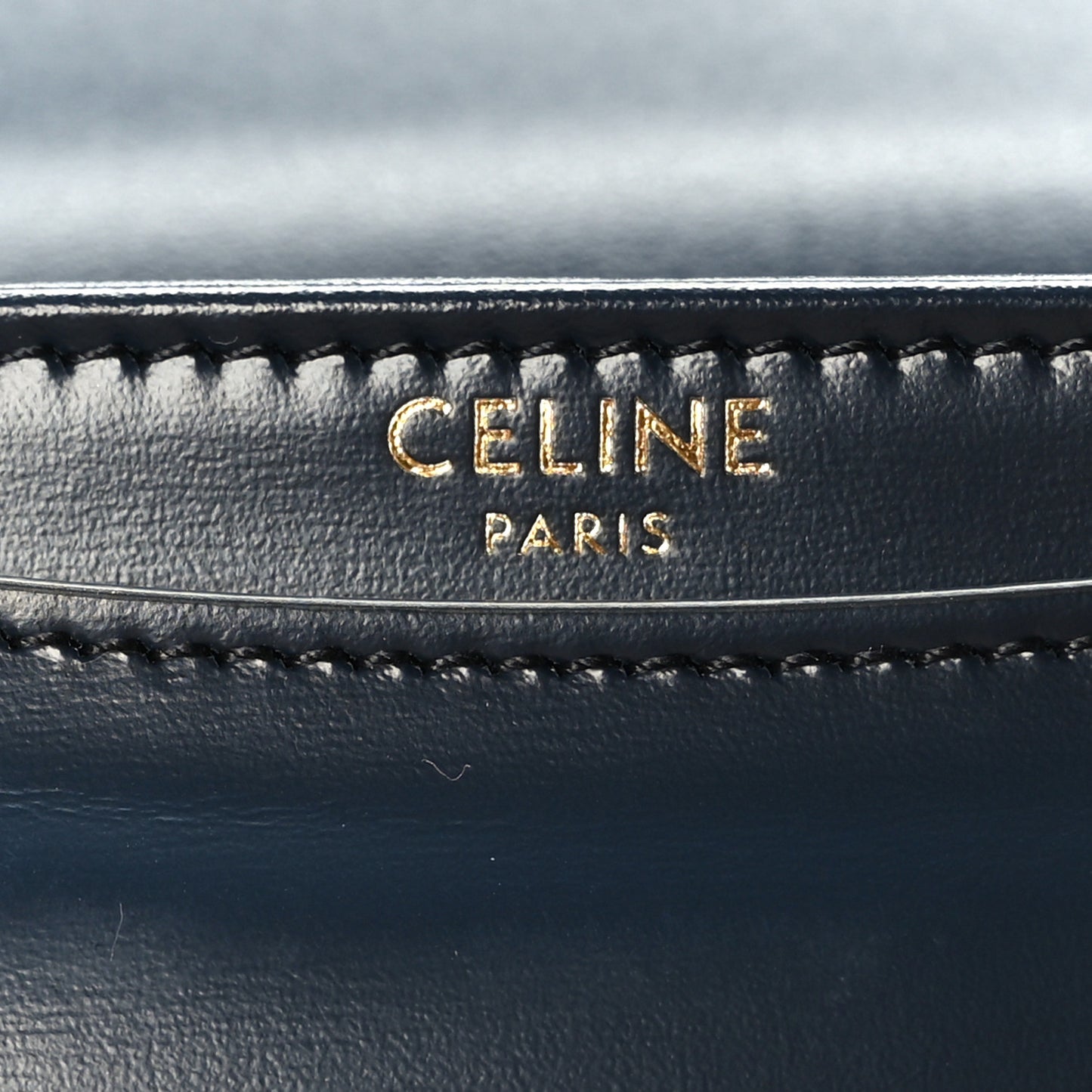 Shiny Calfskin Teen Besace Navy Blue