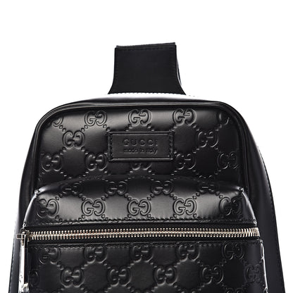 Gucci Guccissima Sling Backpack Black 10 of 10