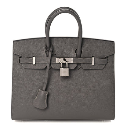Hermes Epsom Birkin Sellier 25 Etain 1 of 35