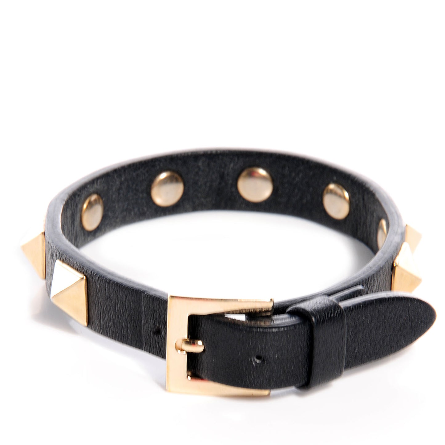 Vitello Rockstud Bracelet Black