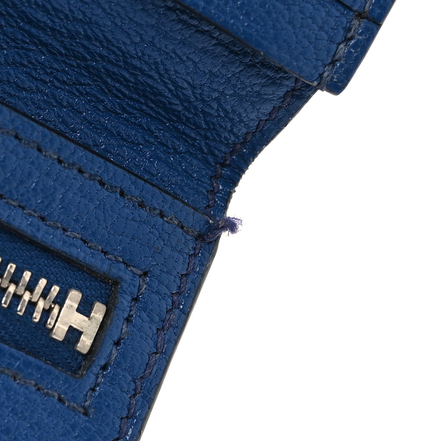 Hermes Chevre Mysore Bearn Gusset Wallet Bleu Agate 1828193