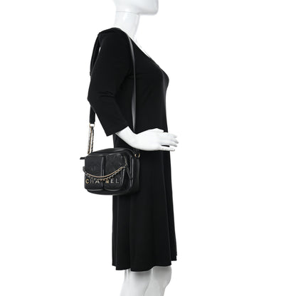 Chanel Calfskin Quilted Small Camera Case Black 2 of 10