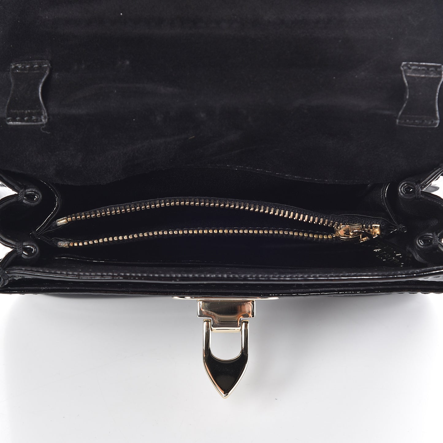 Patent Mini Rockstud Crossbody Bag Black