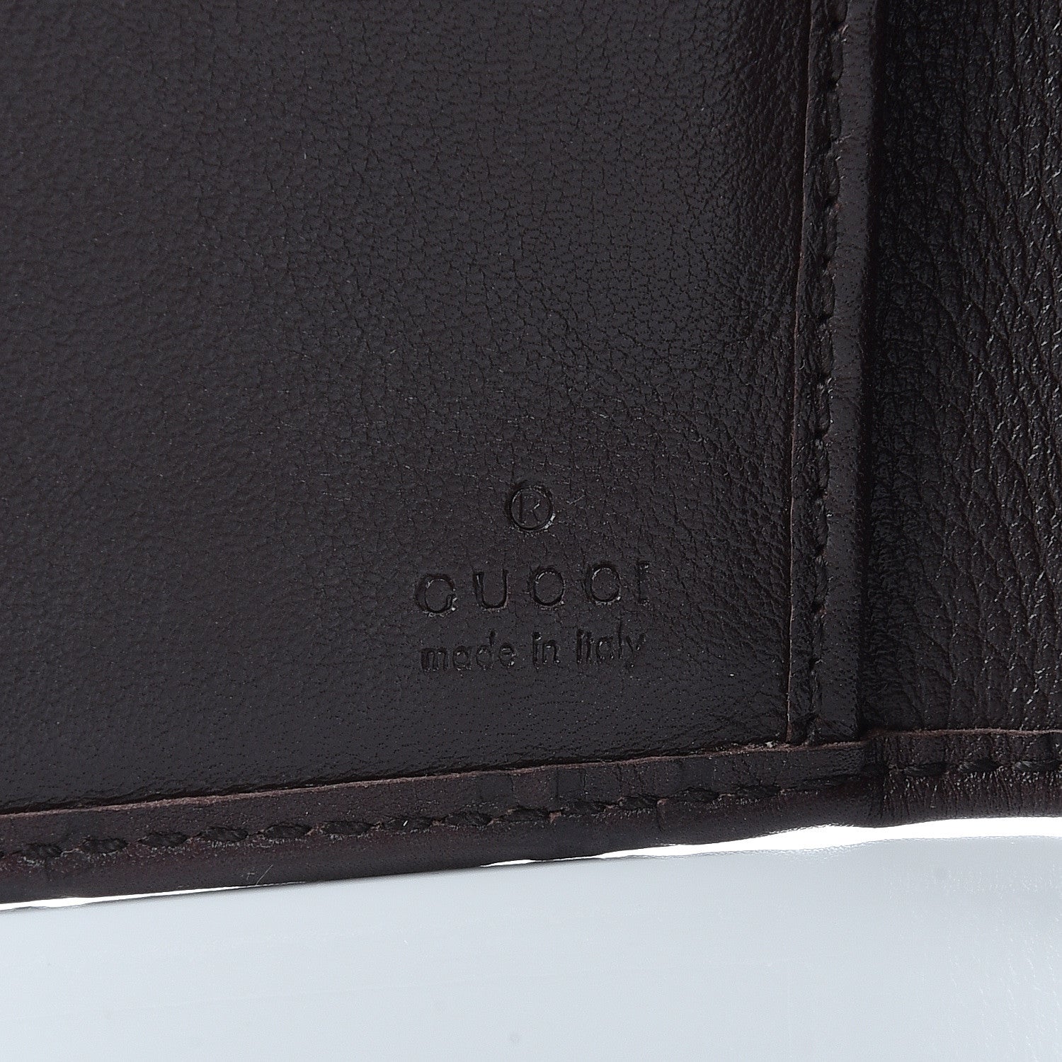 Gucci Guccissima Signature GG Pierce Continental Wallet Chocolate 7 of 11