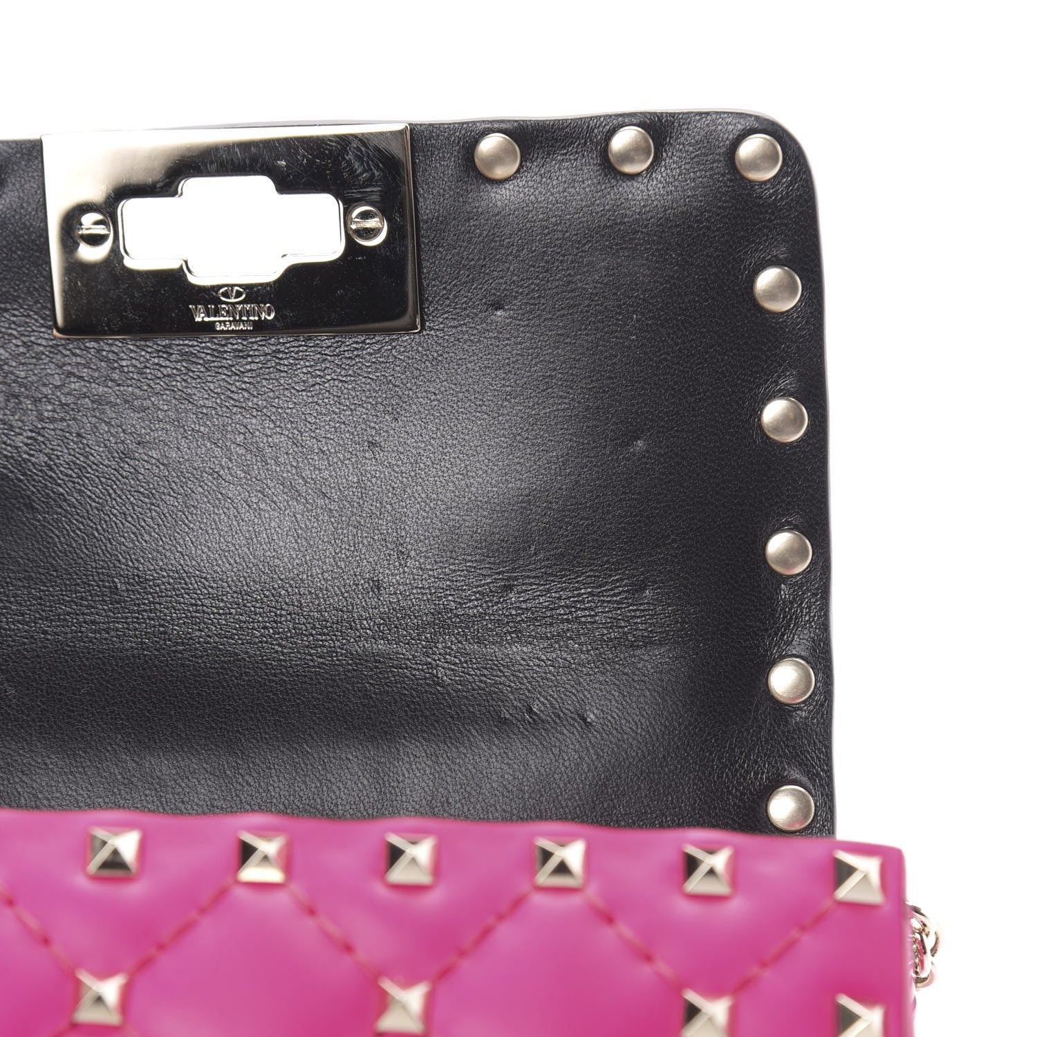 Valentino Garavani Calfskin Micro Rockstud Spike Shoulder Bag Azalea 10 of 11